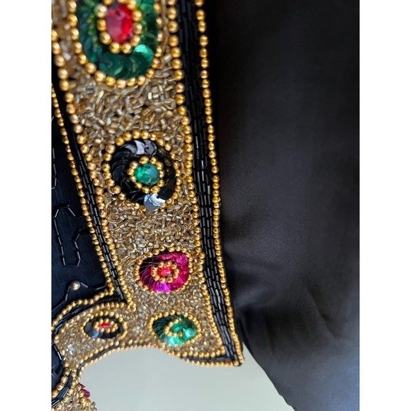 Lawrence Kazar- Silk - Beaded Evening Jacket - Size L vintage 80’s - Picture 5 of 9